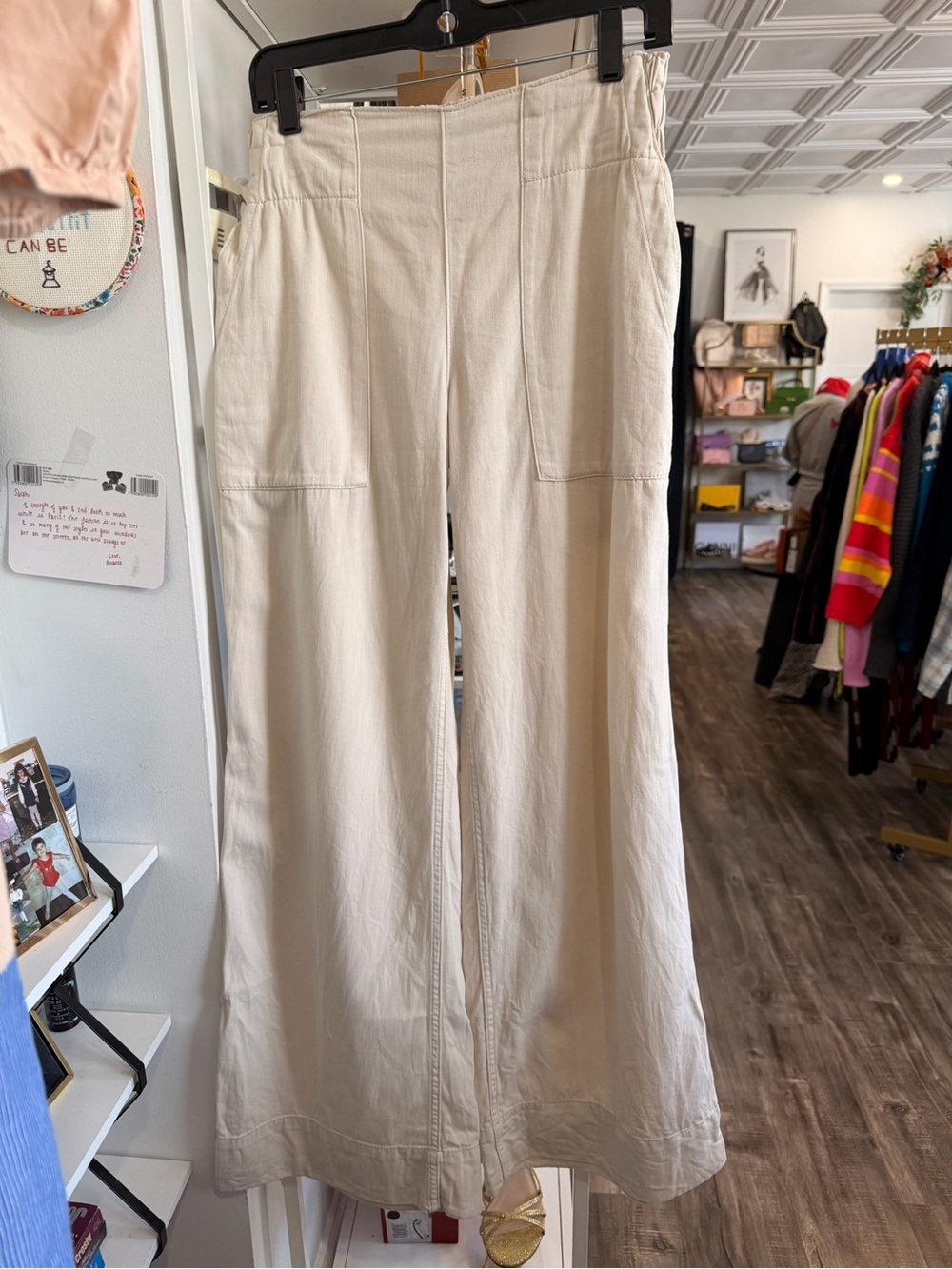 We The Free Wide-Leg Cream Utility Pants